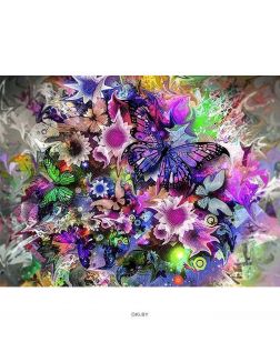 Алмазная живопись 40х50 см.  Неоновые бабочки (арт. DV-12413-37)