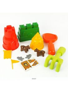 Игрушки для песочницы в ведёрке (арт. E13)