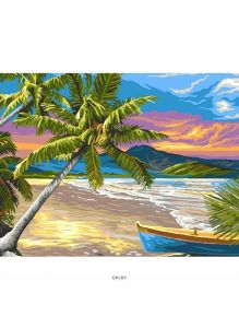 Набор для творчества «Рисование по номерам» «Пальмы на берегу», 40х50 см