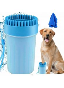 Лапомойка для домашних животных пластиковая, голубая