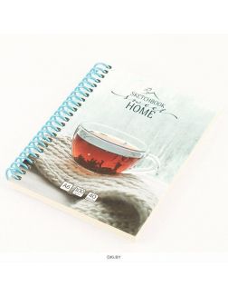 Скетчбук А6 40л. Soft Touch «Home tea» тв. бложка, на спирали (арт. C40-5761)