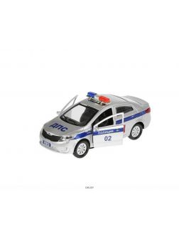 Машина KIA RIO полиция, модель коллекционная, Технопарк, длина 12 см