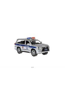 Машина LEXUS LX-570 полиция, модель коллекционная, Технопарк,12 см