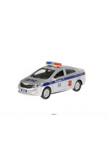 Машина KIA RIO полиция, модель коллекционная, Технопарк, длина 12 см