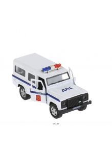 Машина land rover defender полиция, модель коллекционная, Технопарк, длина 12 см