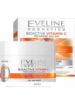 Eveline | Крем 6 Компонентов Биоактивный Витамин С Крем активно омолаживающий, выравнивающий цвет лица, 50 мл