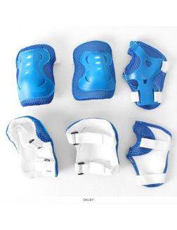 Комплект защиты синий: колени, локти, запястья  (арт. DV-S-16B)
