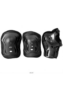 Комплект защиты черный: колени, локти, запястья  (арт. DV-S-16A)