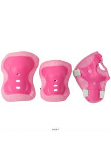 Комплект защиты розовый: колени, локти, запястья  (арт. DV-S-16C)