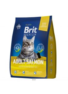 Brit Premium Cat Adult Salmon сухой корм для взрослых кошек премиум класса с лососем 400 гр (арт. 5049035)