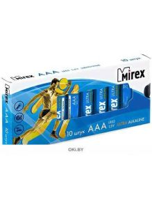 Батарейка Mirex AAA LR03 Алкалайн 10 шт. Мультипак
