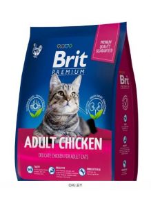 Brit сухой корм для кошек Premium Cat Adult Chicken курица 2 кг
