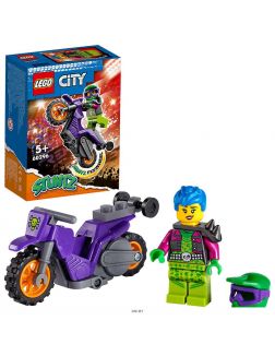 Конструктор LEGO City «Акробатический трюковый мотоцикл» 14 деталей  (арт. 60296)