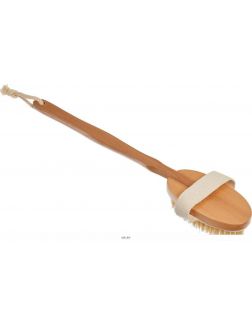 Щётка для сухого массажа Bradex из чайного дерева с щетиной кактуса со съемной ручкой, 43 см