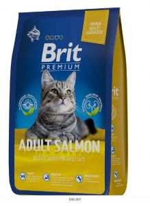 Brit сухой корм для кошек Premium Adult Salmon лосось 8 кг