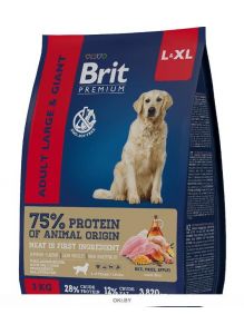 Brit сухой корм для собак Premium Adult Large and Giant курица 3 кг