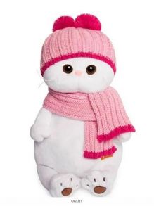 Мягкая игрушка «Кошечка Ли-Ли в  розовой шапке с шарфом» «Budi Basa» 24 см (LK24-022)