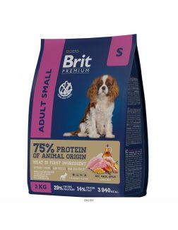 Brit Premium Корм сухой для взрослых собак мелких пород с курицей Adult Small, 1кг