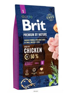 Brit Premium | Корм сухой для взрослых собак мелких пород с курицей Adult Small, 3 кг