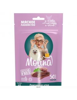 Molina | Молина Лакомство для собак мелких пород и щенков Ломтики из утки, 50 г (1436-1)