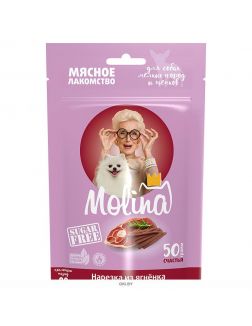 Molina | Молина Лакомство для собак мелких пород и щенков Нарезка из ягненка, 50 г (4849)