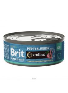 Brit | Консервы для щенков всех пород Premium by Nature с ягненком 100 г