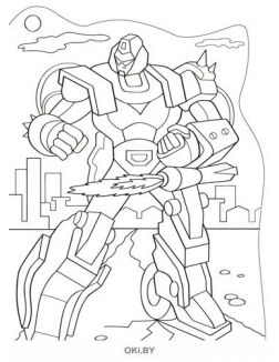 Раскраска вырубная большая «Трансформеры» и фигурка супергероя в ассортименте