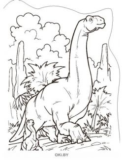 Раскраска вырубная большая «Динозавры» и фигурка динозаврика со свистком в ассортименте