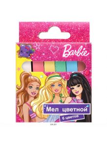 Мелки цветные 6 шт «Barbie»