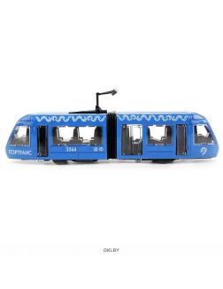 Трамвай «Технопарк» с гармошкой свет- звук 19 см металлический (SB-17-51-WB(IC))