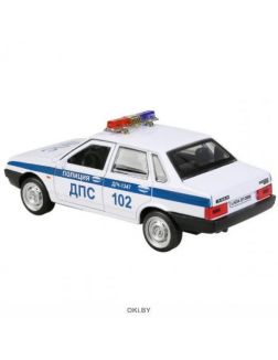 Машина «LADA- 21099 Спутник Полиция» «Технопарк» 12 см металлическая (21099-12POL-WH)