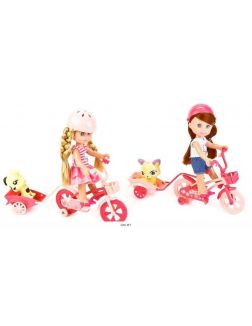 Кукла «Hello Kitty. Машенька на велосипеде с питомцем» «Карапуз» (MARY63003-HK)