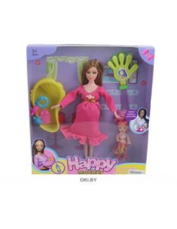 Беременная кукла «Счастливая мама» 28 см (2 куклы, аксессуары, в коробке)