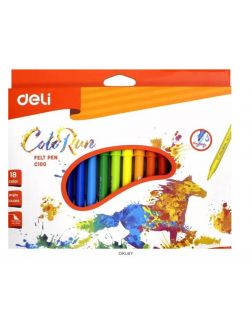 Фломастеры 18 цветов «Color run» картонная коробка