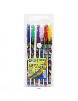 Гелевые ручки с блестками 6 цветов