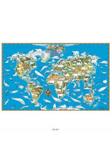 Карта-раскраска Обитатели земли (в пластиковом тубусе) (арт. ОСН1234533)