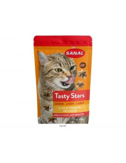 Лакомство для кошек SANAL Tasty Stars птица 40 г