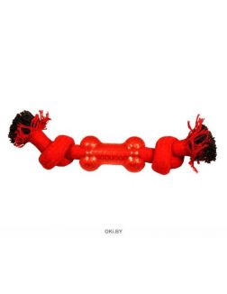 Игрушка для собак веревка-канат, 2 узла и кость, 240 мм
