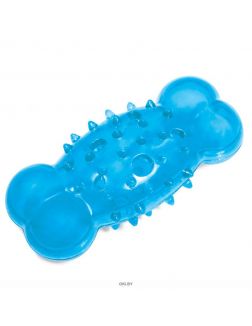 Игрушка для собак из резины «Косточка шипованная с отверстиями» 135 мм