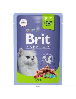 Пресервы Brit Premium Adult Lamb взрослых кошек (ягненок в желе), 85 г