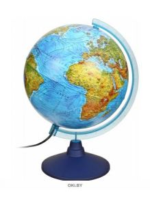Глобус Земли физико-политический, интерактивный, с подсветкой, d=250 мм (арт. INT12500284)