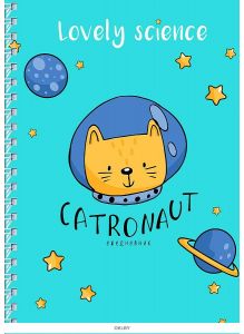 Ежедневник «Catronaut», голубой, A5, 96 листов