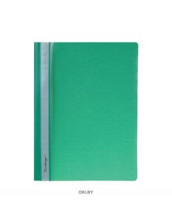 Папка-скоросшиватель А4 180 мкм зеленая с прозрачным верхом